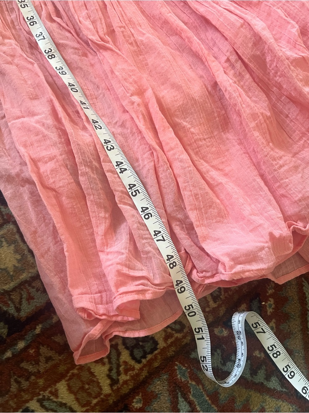 Carolina K Dresses pink Kuna red embroidered tank maxi ruffle s - Picture 7 of 10